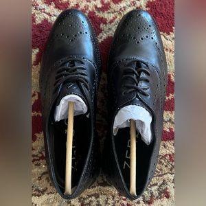 ZEROGRAND WING OXFORD Black Dress Shoes for MEN; Style # C20719; 9.5M